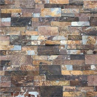 لوح حائط من حجر ليدجر قشرة أردواز لون بني JREF -020