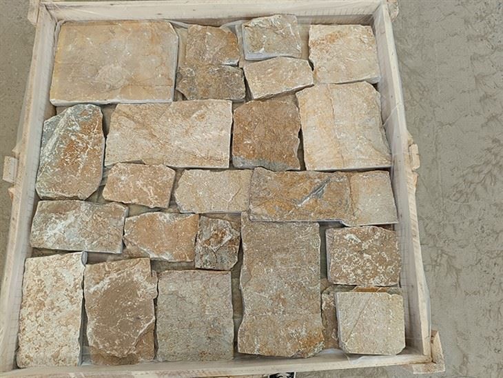 Beige Color Limestone Ashlar Outdoor And Indoor Veneer JRSC-100