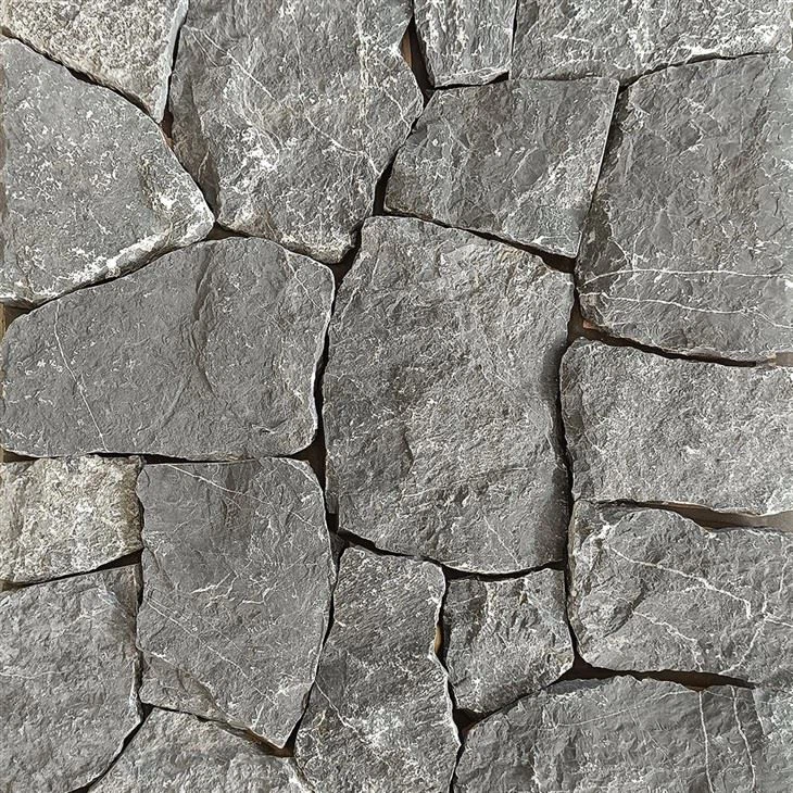 الكسوة الحجرية الطبيعية السائبة واجهة الحجر الجيري الأسود JRSR -030