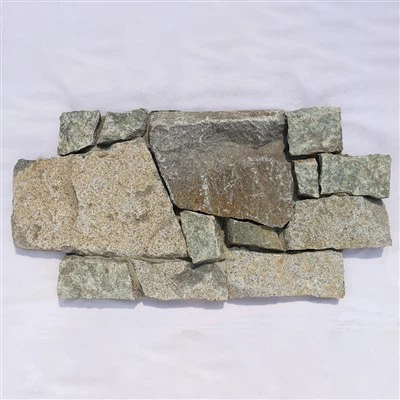 قشرة حجرية متقاطعة الشكل باللون الرمادي والأخضر الجرانيت JRD -059